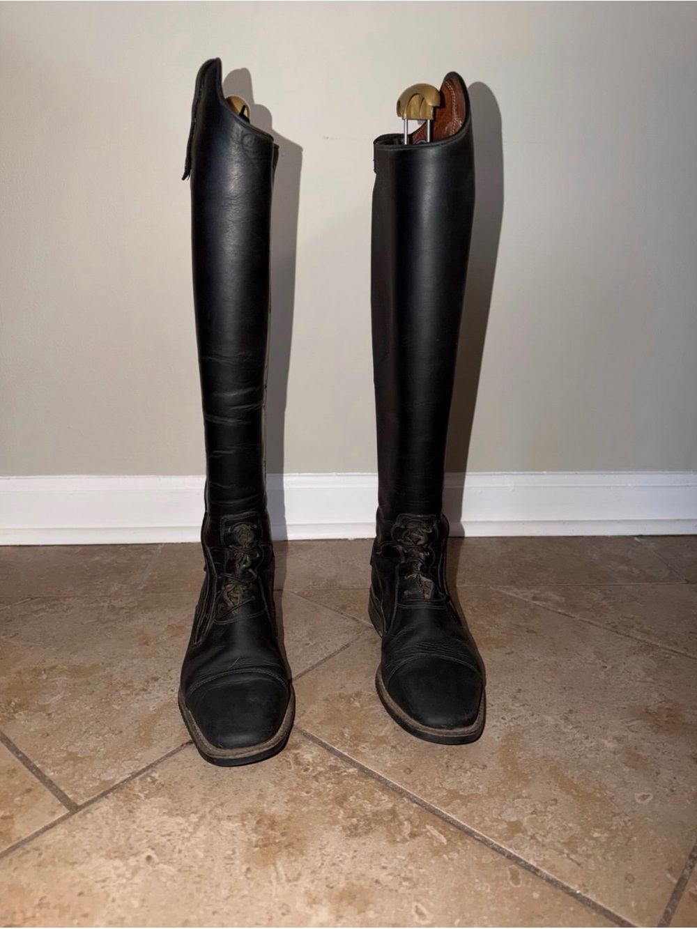 Equestrian Field Tall Boots side zip DeNiro